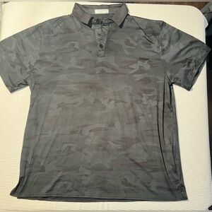 Men’s Deminpro Green Camo Lightweight Short Sleeve Polo Shirt Size XXL